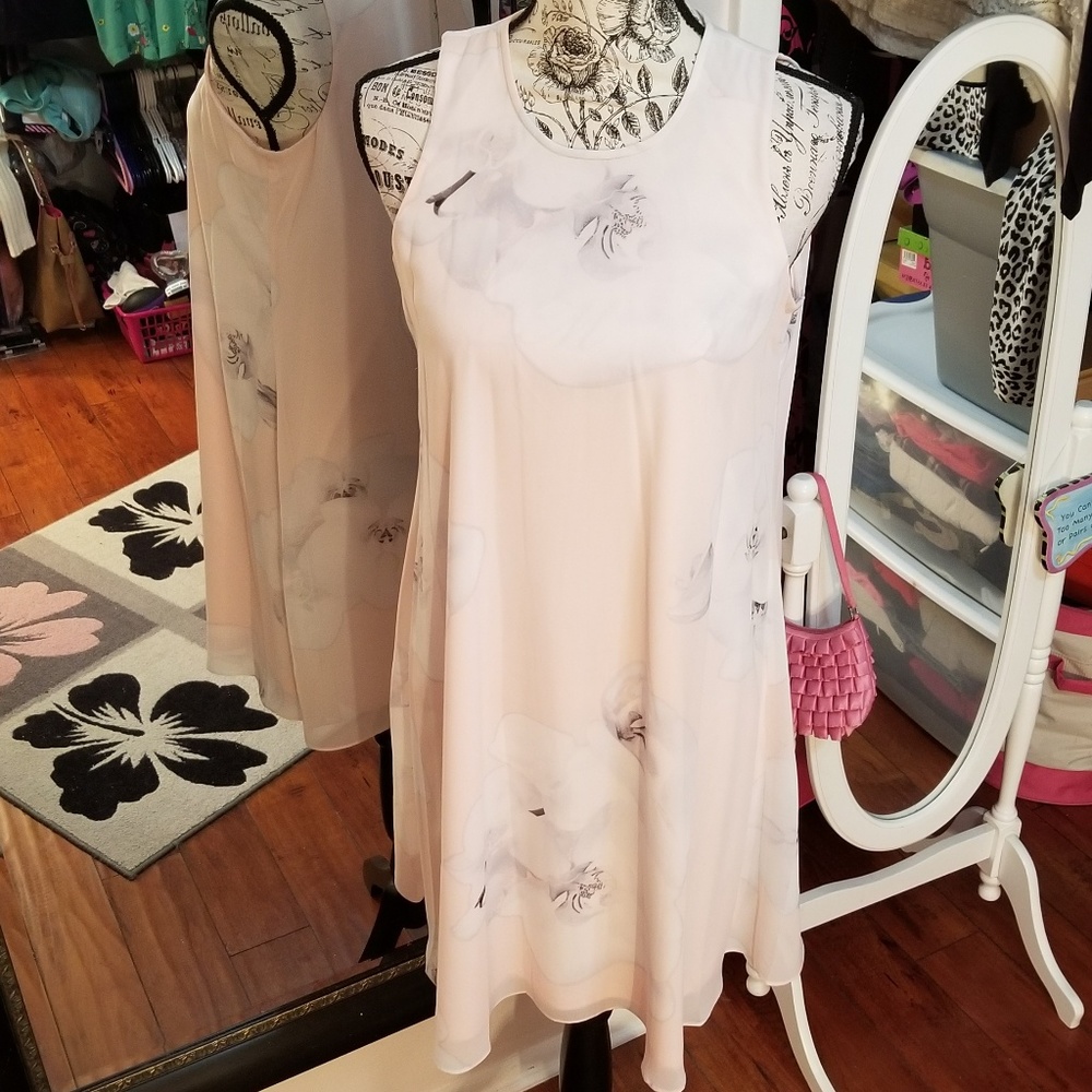NWOT - Pretty Pink Calvin Klein Dress - Picture 4 of 8
